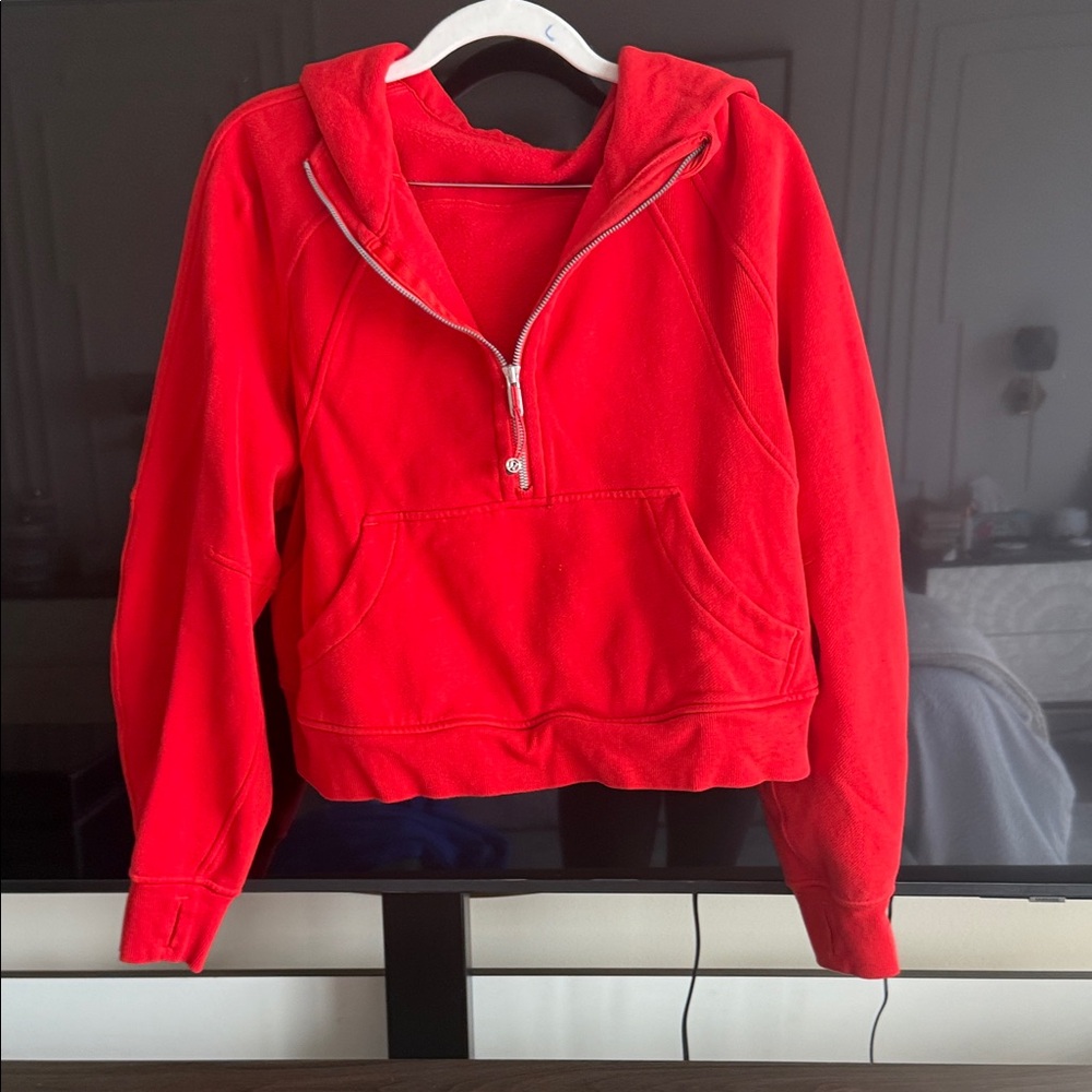 Lulu lemon red  Half-Zip Hoodie
